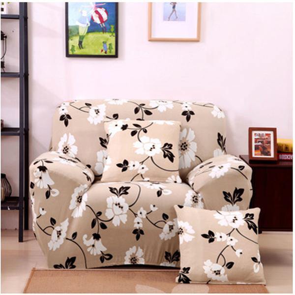 Creative Chair Covers Seater Textile Spandex Strench Flexible Printed Elastic Sofa Couch Cover Furniture Protector With Two Pillow Cases - MRSLM