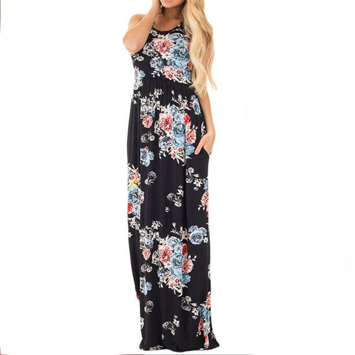 Romantic Bohemian Summer Long Floral Women’s Dress