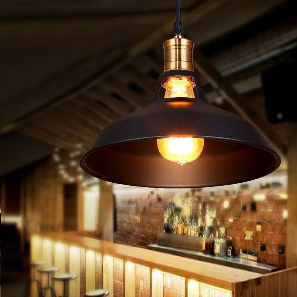 Loft Vintage Industrial Iron Pendant Light Restaurant Balcony Edison Hanging Ceiling Lamp Fixture - MRSLM