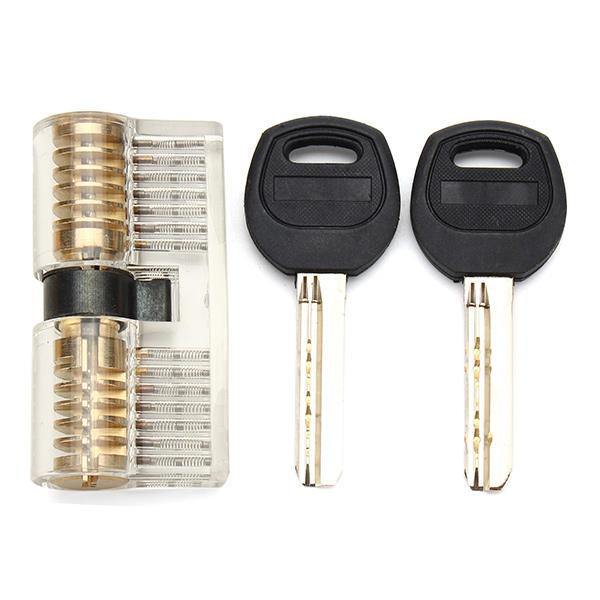 3Pcs Transparent Cutaway Inside View Of Practice Padlock Locksmith Practice Training Skill Set Lock Picks - MRSLM