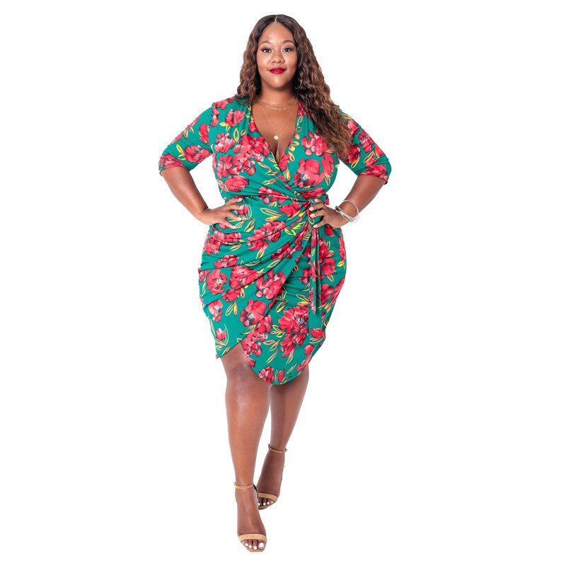 Retro Style Plus Size Women's Dress