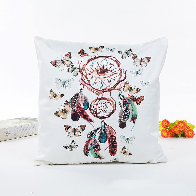 Satin Simulation Silk Dream Catcher Pillow Case Sofa Home Decor Cushion Cover - MRSLM