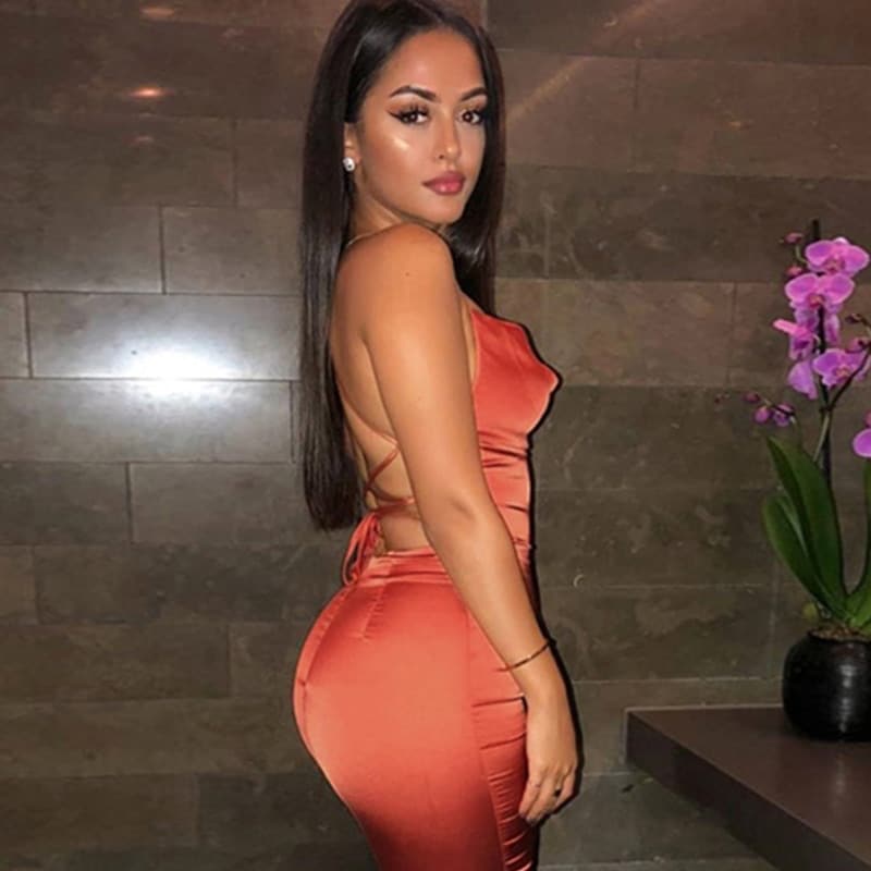 Women's Backless Bodycon Dress