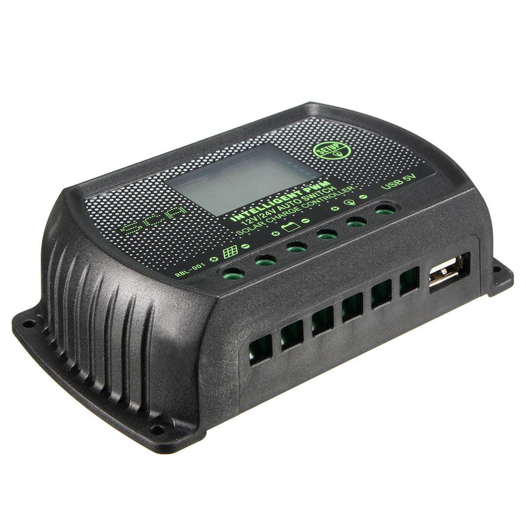 DANIU 10A 20A 30A PWM LCD USB Solar Panel Battery Regulator Charge Controller 12V 24V - MRSLM