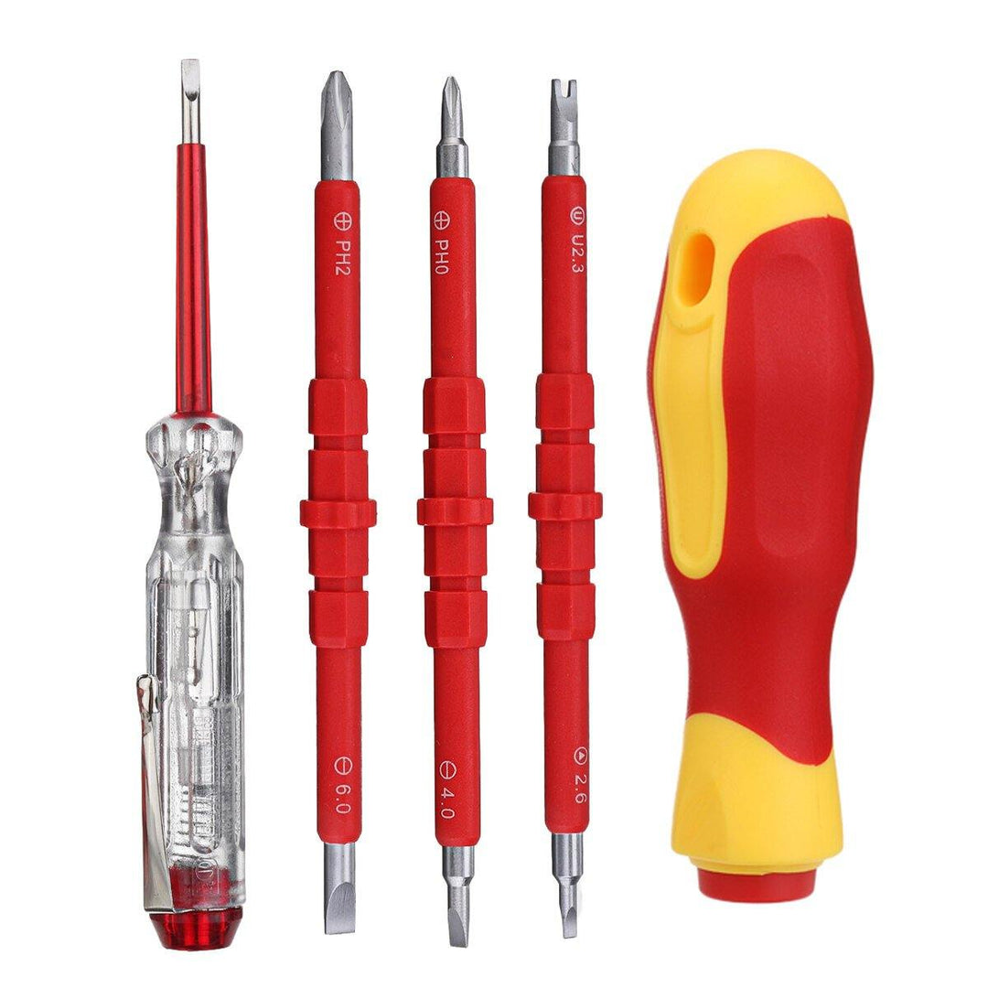 7 In 1 Electrician Screwdriver Insulated Screwdriver Chromium Vanadium Steel Repair Tool - MRSLM