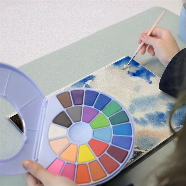 MIYA 24/38 Colors Solid Water Color Paint Set Watercolor Powder Cake Water Pigment Painting Hand Gouache Art Supplies For Student Beginner - MRSLM