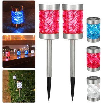 2pcs Solar Power Outdoor Path Light Spot Lamp Yard Garden Lawn Landscape Lamps - MRSLM