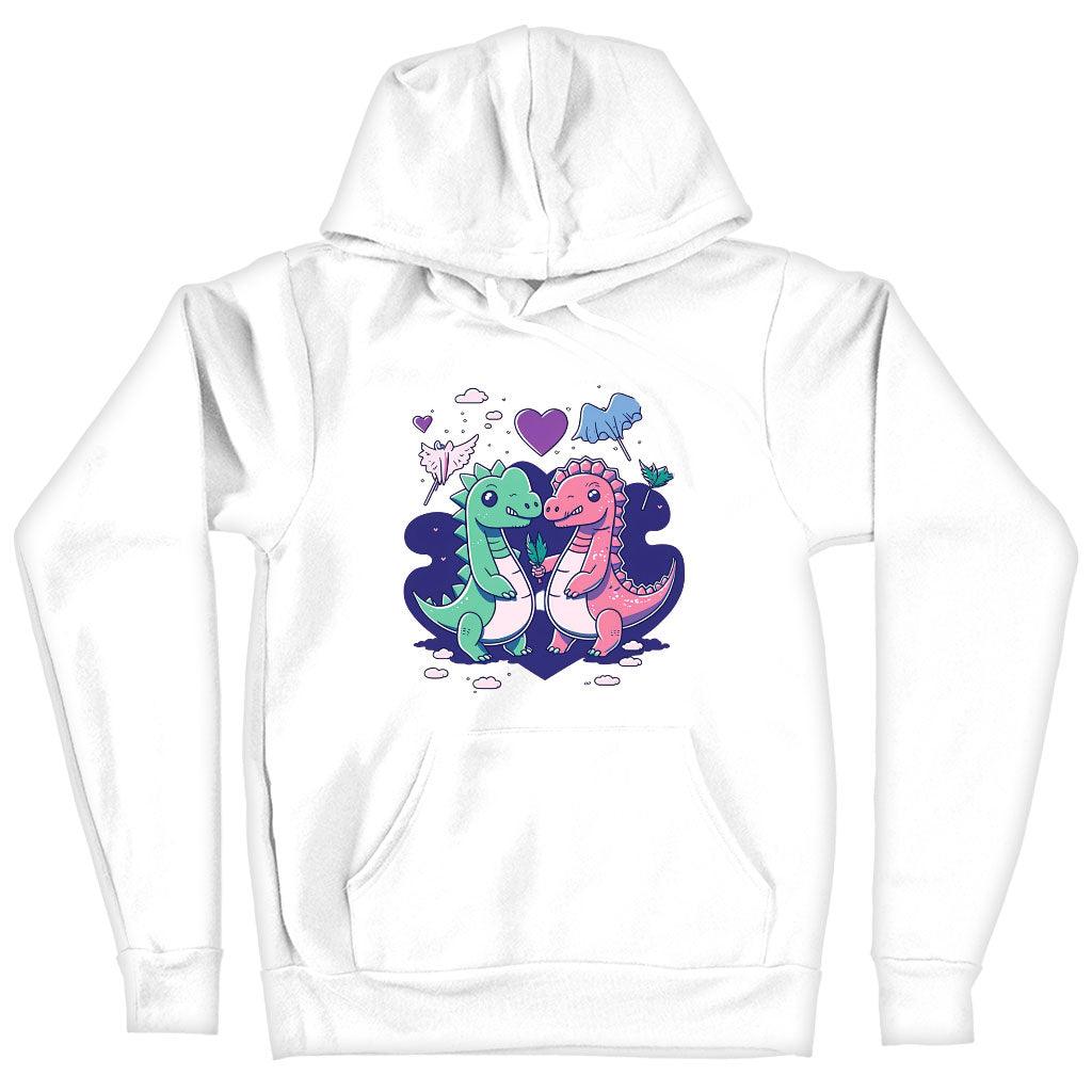 Dinosaur Graphic Hooded Sweatshirt - Cartoon Hoodie - Themed Hoodie - MRSLM