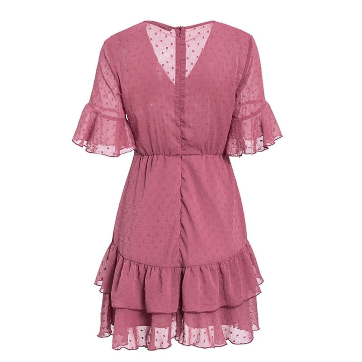 Bohemian Chiffon Dark Pink Dress