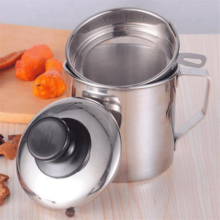 DEIE B4-053-YW Oiler Stainless Steel Oil Filter Separator Pot Kitchen Food Supplies Liquid - MRSLM