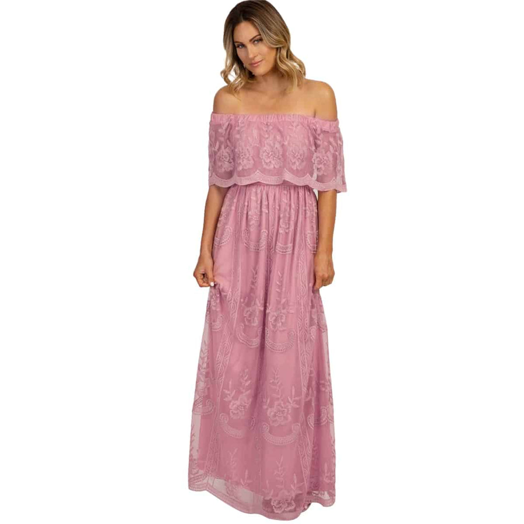 Off Shoulder Maxi Dress for Women