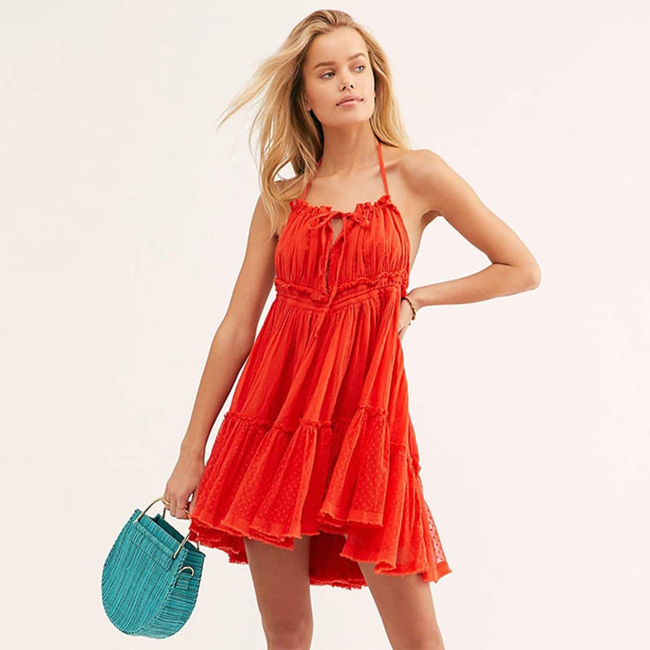 Swing Low Dress with Spaghetti Straps Multiple colours