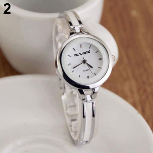 Lady Fashion Slim Alloy Band Wristwatch Quartz Analog Bracelet Wrist Watch Gift - MRSLM