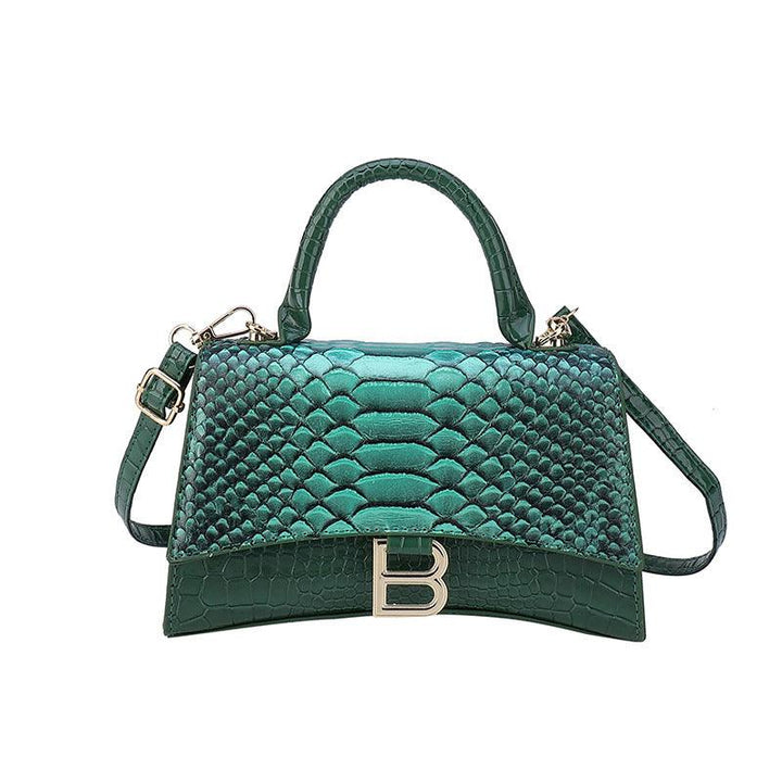 Women's Snake Pattern B Word Handbag - MRSLM