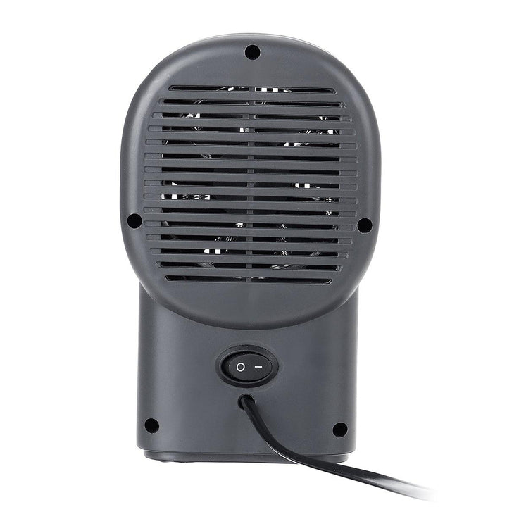 500W Portable Mini Electric Heater Fan Handy Air Warmer Silent Winter Home Office (Grey) - MRSLM