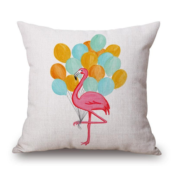 Honana WX-D2 45x45cm Vintage Flamingos Cotton Linen Throw Pillow Case Christmas Waist Cushion Cover - MRSLM