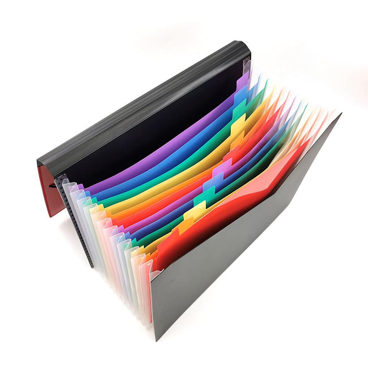 Multi-color File Folder 13 Pockets Document Organizer Accordion A4 Size File Folder Bag for Business Office Study Home - MRSLM