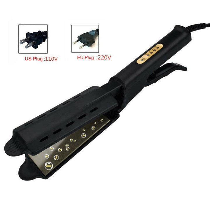 Hair Straightener Four-gear temperature adjustment Ceramic Tourmaline Ionic Flat Iron Curling iron Hair curler For Women hair - MRSLM