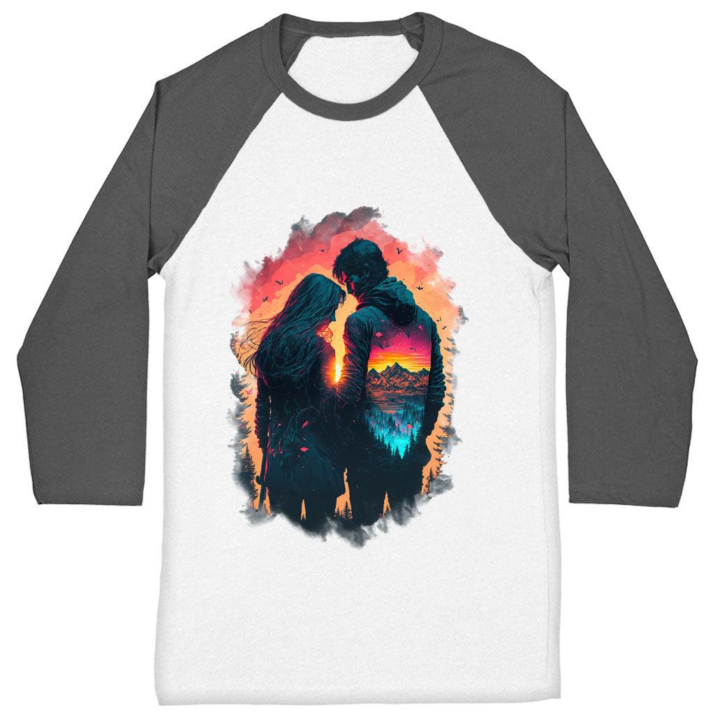 Nature Print Baseball T-Shirt - Couple T-Shirt - Art Baseball Tee - MRSLM