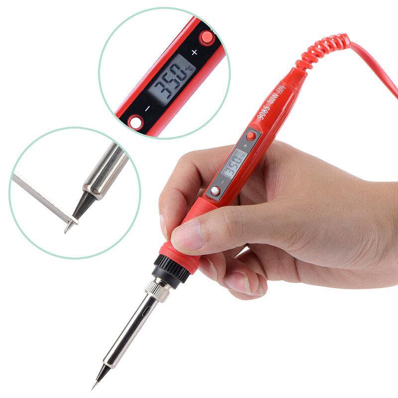 JCD 908S 80W Electric Soldering Iron LCD Digital Display Adjustable Temperature 220V/110V Welding Solder Tools - MRSLM