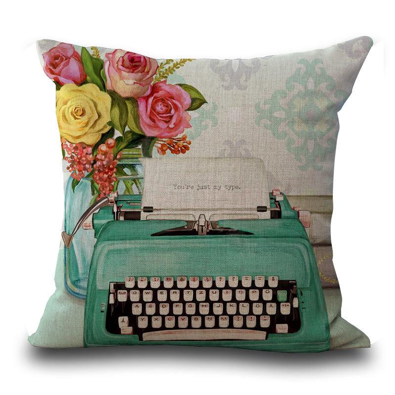 Retro Style Decoration Cushion Ccover Square Cotton Linen Pillow Case - MRSLM