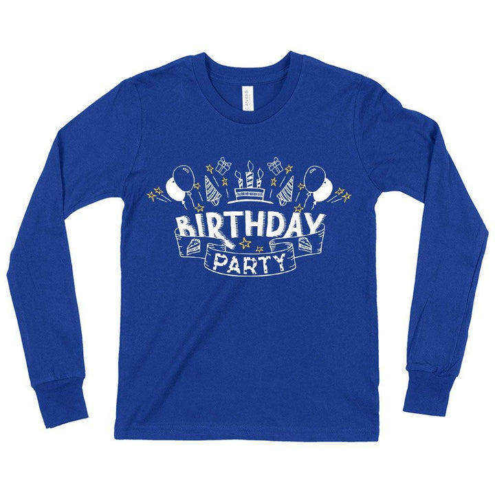 Kids' Birthday Party Long Sleeve T-Shirt - Birthday Celebration T-Shirts - MRSLM