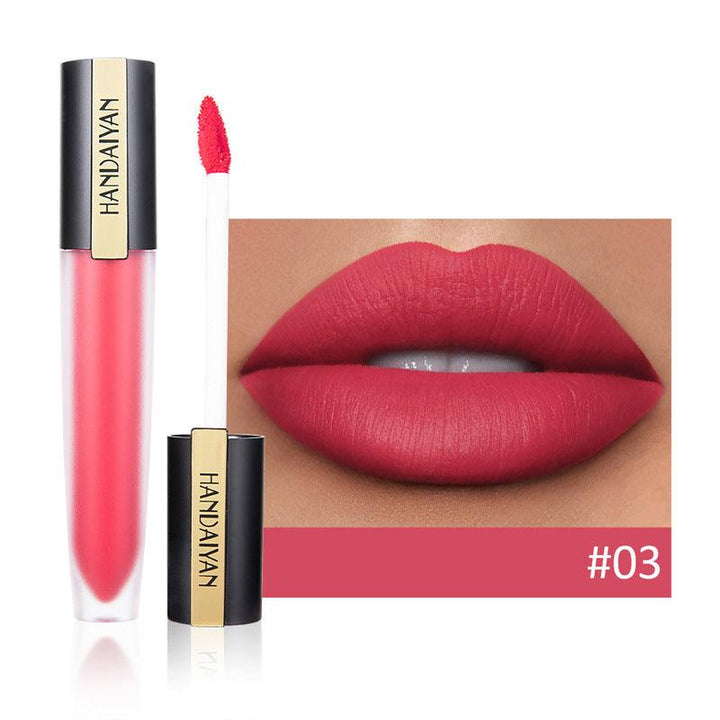 HANDAIYAN Matte Lip Gloss Lips Lipstick Long Lasting Liquid Cosmetics Exaggerated Makeup - MRSLM