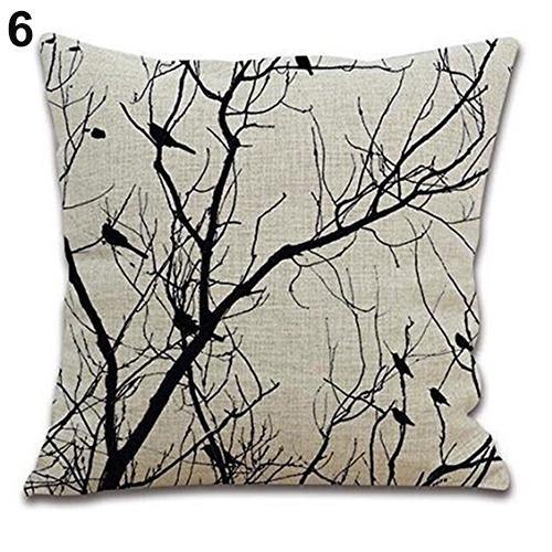 Home Decor Simple Casaul Beige Background Cotton Linen Pillow Cover Case Cushion - MRSLM