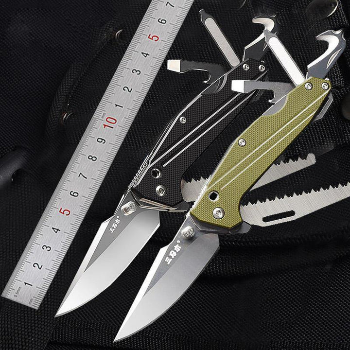 Sanrenmu 7116 Multifunctional Folding Tools Camping Survival Hunting EDC Tools Screwdriver Bottle Opener Rope Cutter - MRSLM