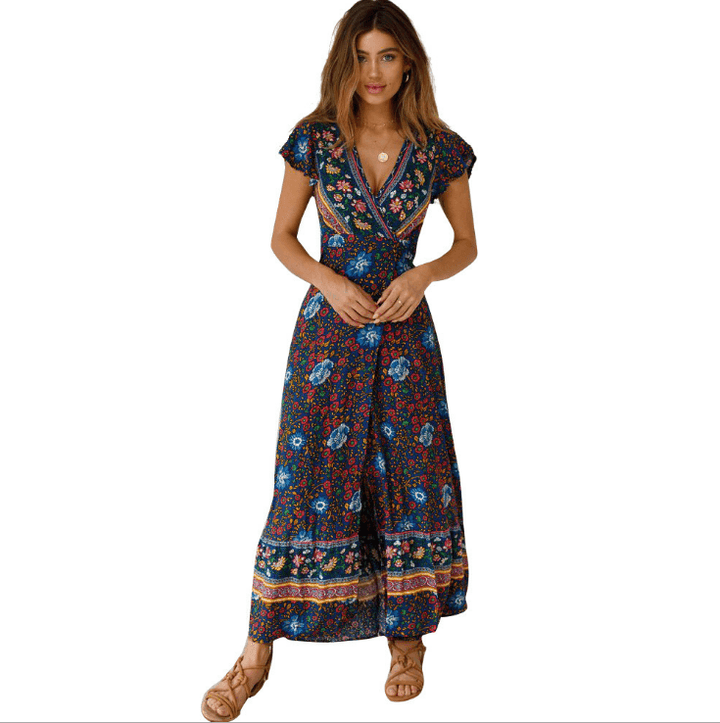 Printed Dress Sexy Dress - MRSLM