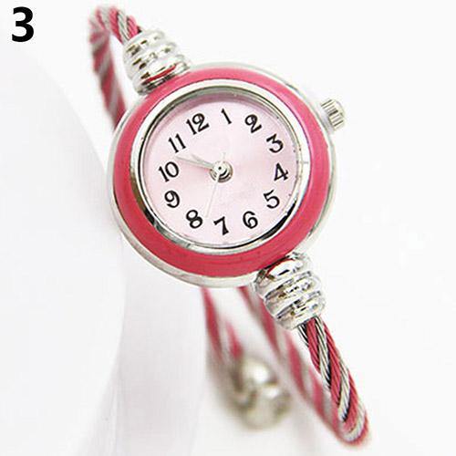 Women's Fashion Casual Steel Wire Quartz Analog Bracelet Bangle Wrist Watch - MRSLM