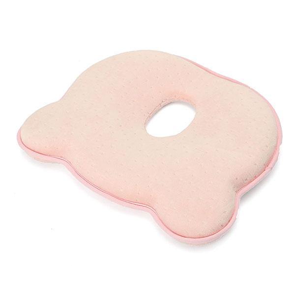 22x26x3.5cm Memory Cotton Newborn Baby Correcting Head Cervical Vertebra Pillow Blue Pink - MRSLM