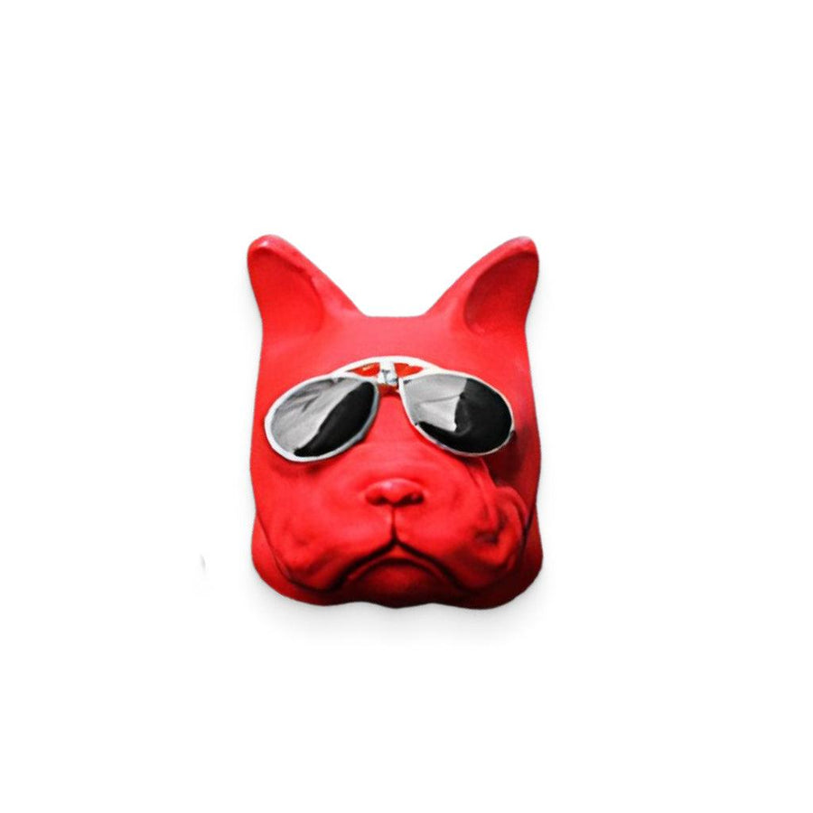 Red Painted Bulldog Car Air Freshener - MRSLM