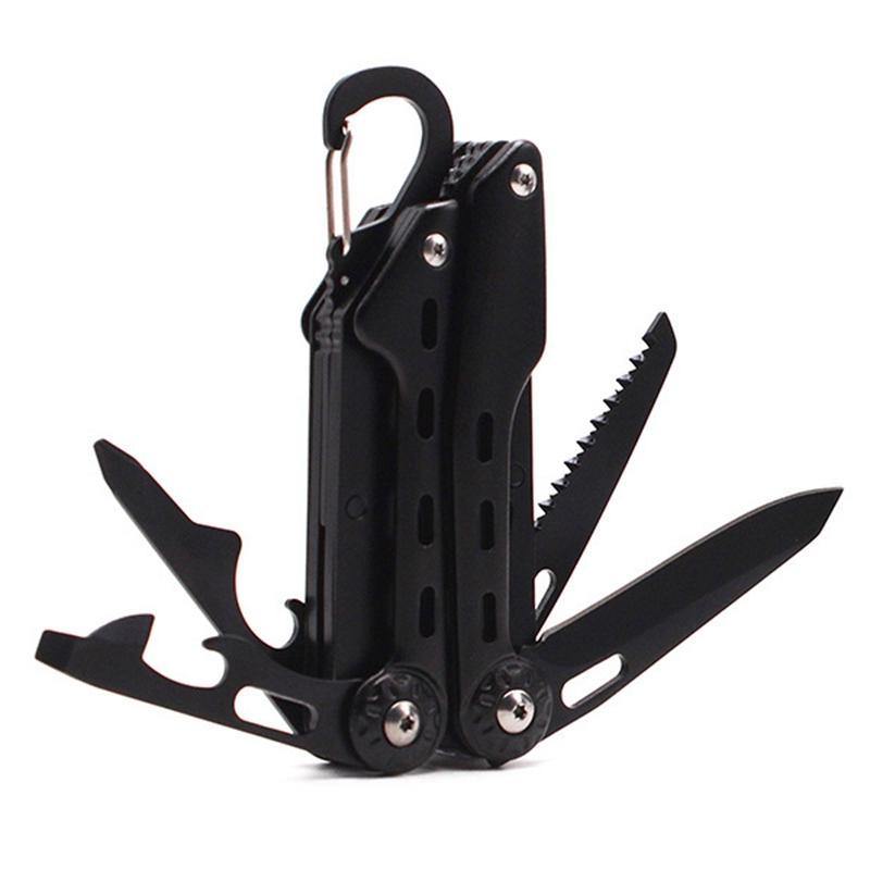 11 IN 1 Black Stainless Steel Folder Pliers Multi-Purpose Pliers Camping Outdoor Pliers Tool - MRSLM