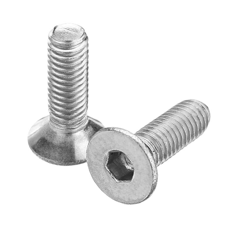 Suleve™ M3SH7 50Pcs M3 Stainless Steel Hex Socket Flat Head Countersunk Screws Bolts 4-12mm Length - MRSLM