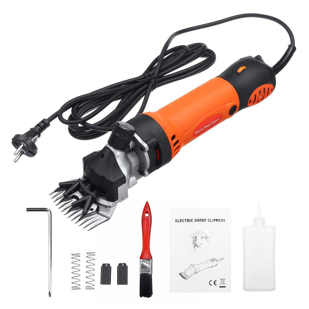 1000W 220V Electric Sheep Shearing Machine Clipper Shears Cutter Wool Scissors Tool (Orange) - MRSLM