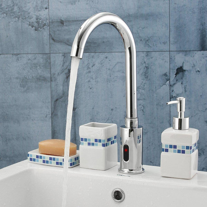 Hands Touch Free Automatic Electronic Sensor Control Bathroom Kitchen Sink Tap Basin Faucet - MRSLM