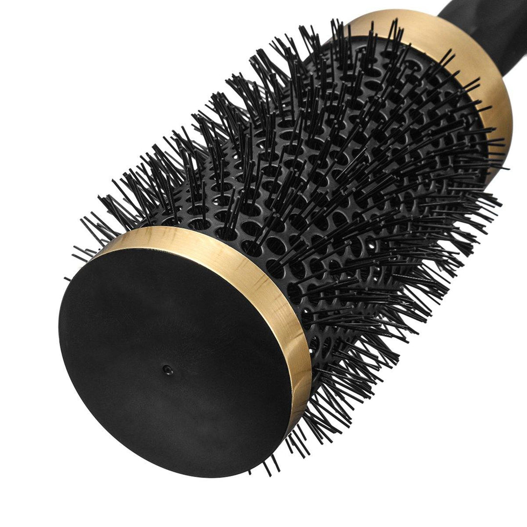 1 Piece Round Curling Hair Comb Plastic Black Salon Barber - MRSLM