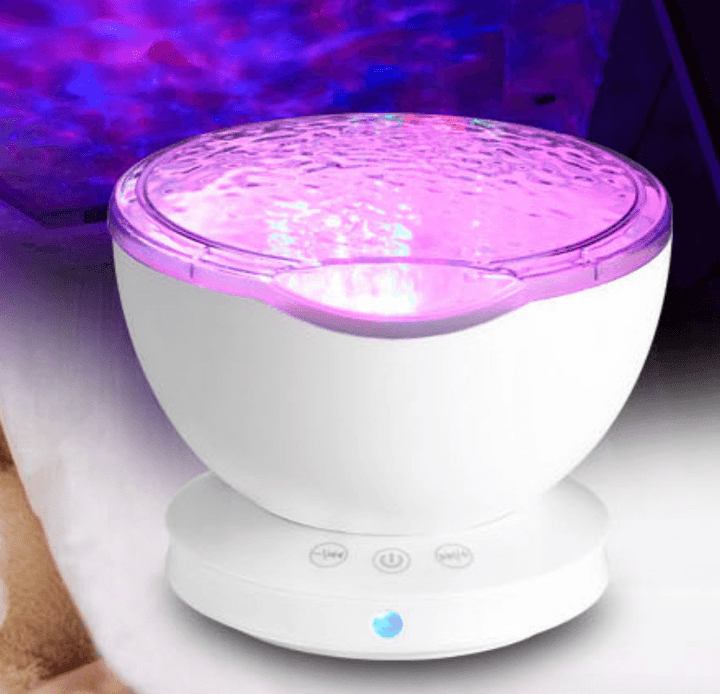 Ocean Wave Projector LED Night Light Remote Control TF Cards Music Player Speaker Aurora Projection - MRSLM