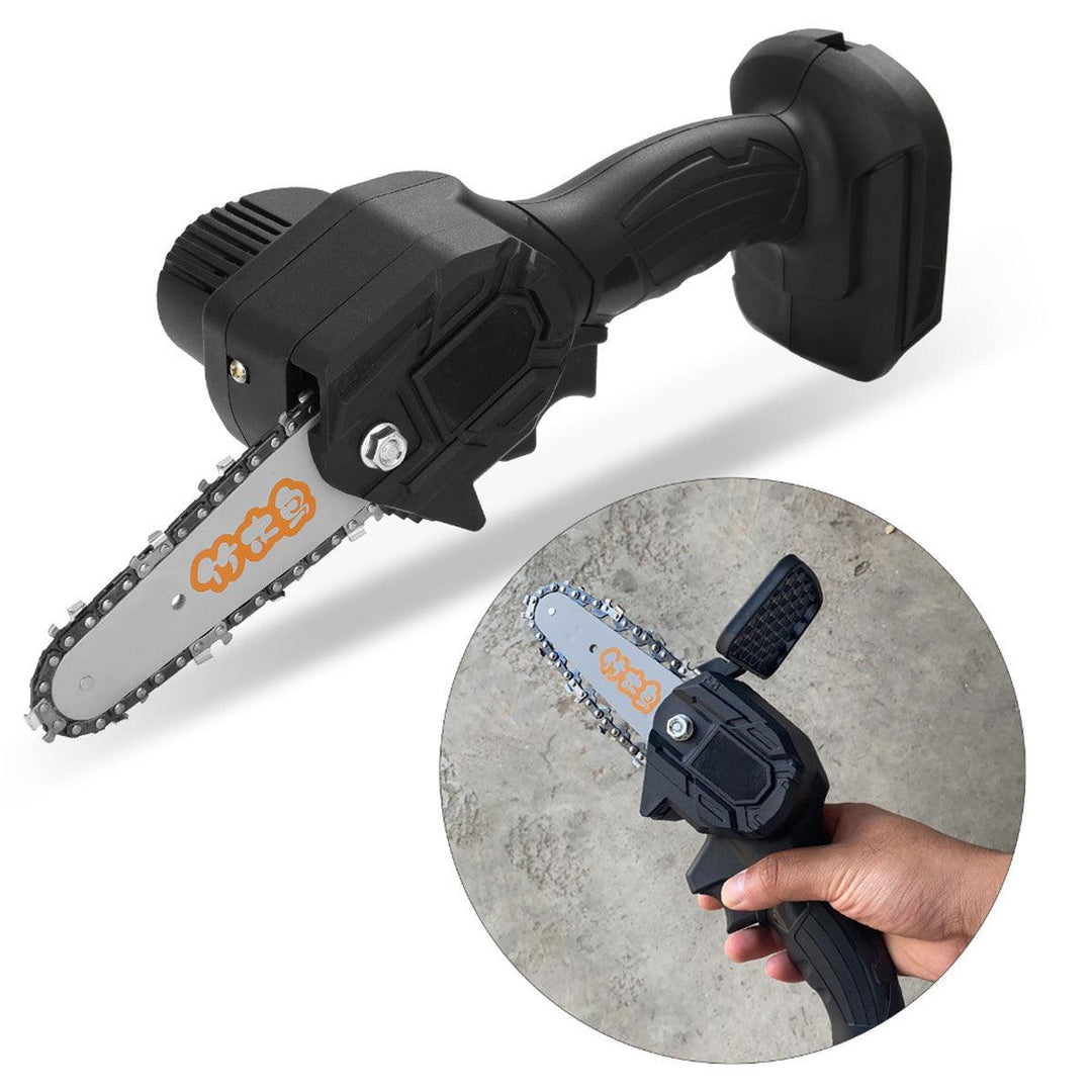 4inch 24V Electric Chainsaw Portable Chain Saw Woodworking Cutting Tool W/ 2pcs Battery - MRSLM