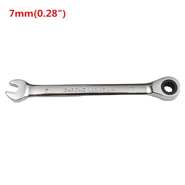 Raitool™ HT01 Chrome Vanadium Steel Metric Ratchet Spanner Gear Wrench Fixed Head 6-32mm - MRSLM