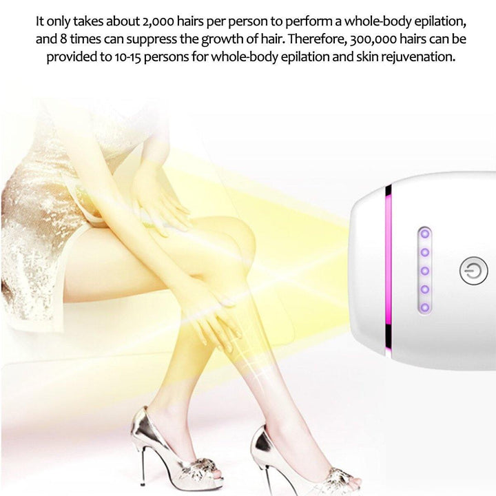 300000 Flashing IPL Painless Epilator Electric Body Hair Removal Epilator 5 Gears Energy Regulation US Plug / EU Plug Beauty Machine - MRSLM