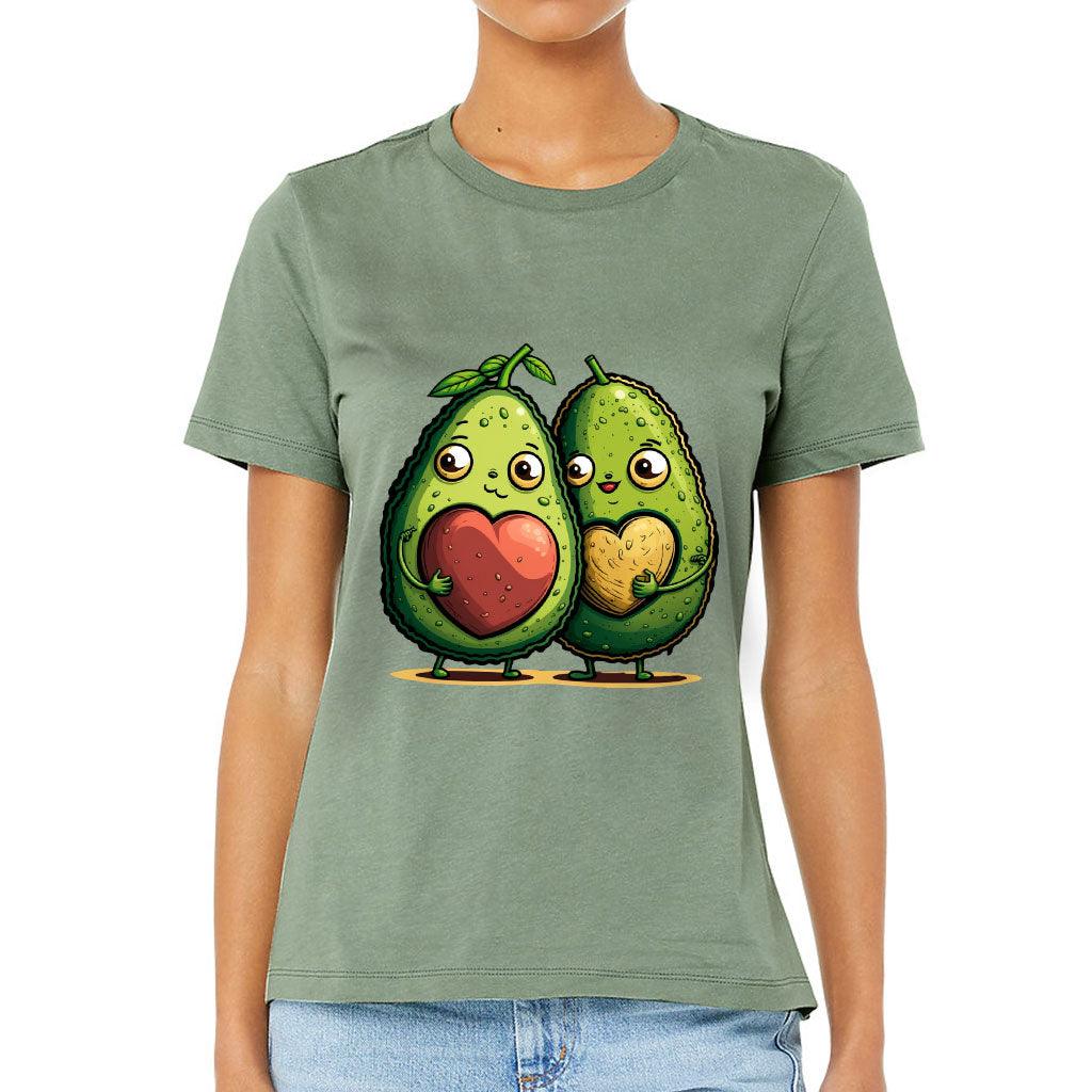 Avocado Women's T-Shirt - Love Couple T-Shirt - Graphic Relaxed Tee - MRSLM