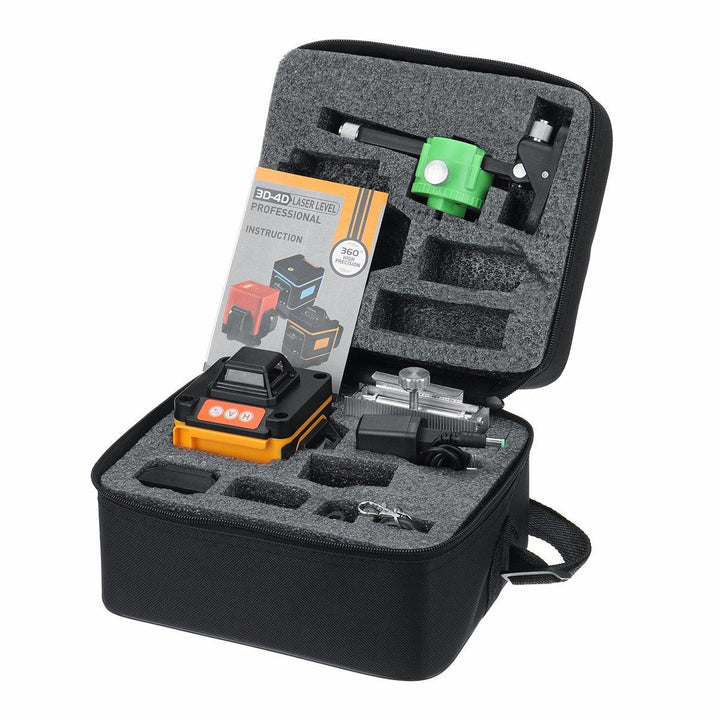 16/12 Line 3D Green Light Laser Level Self Leveling 360° Rotary Measure Machine - MRSLM