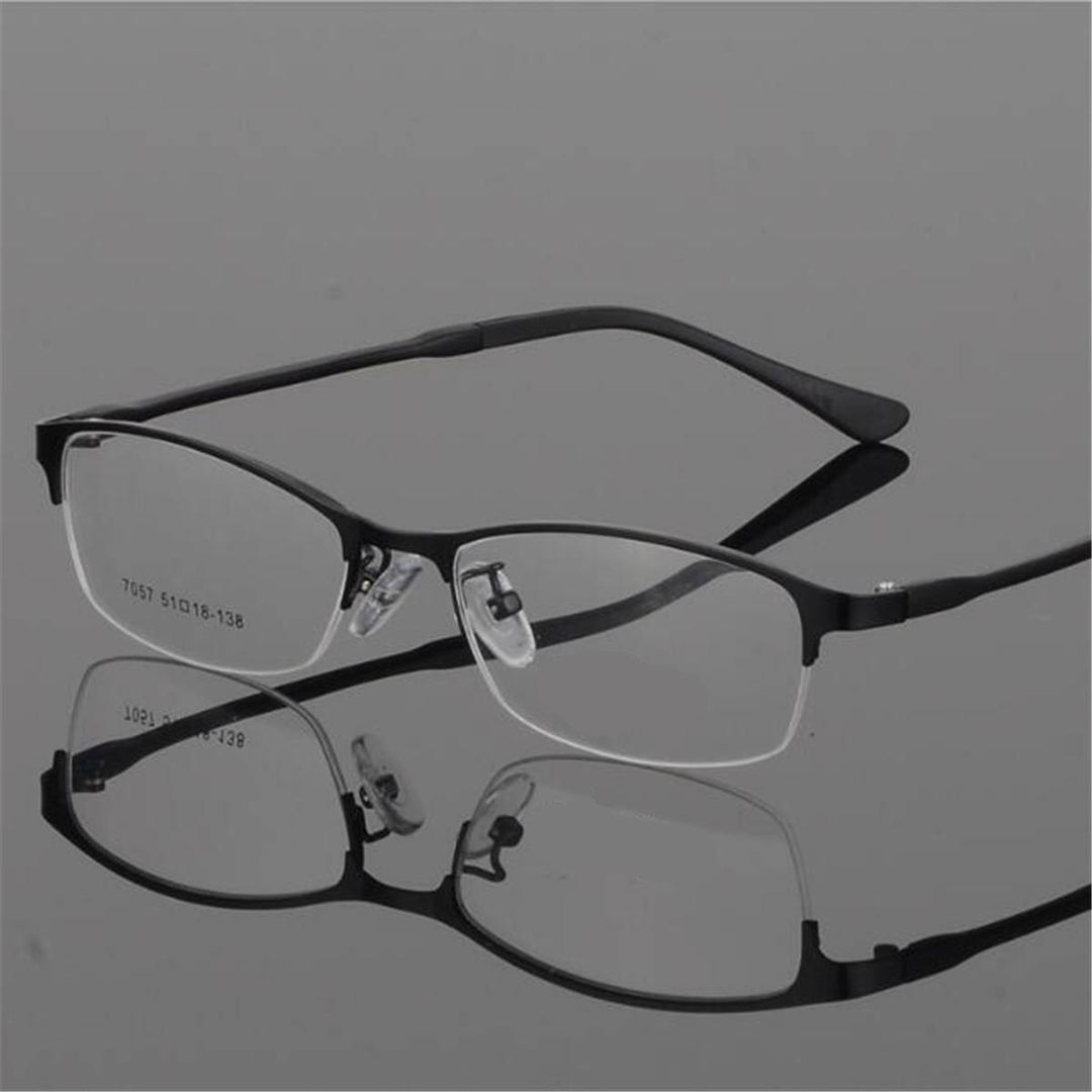 Eye Glasses Half Rimless Glasses Frame Eyeglasses Clear Lens Metal&TR90 Optical Glasses RX Spectacles - MRSLM