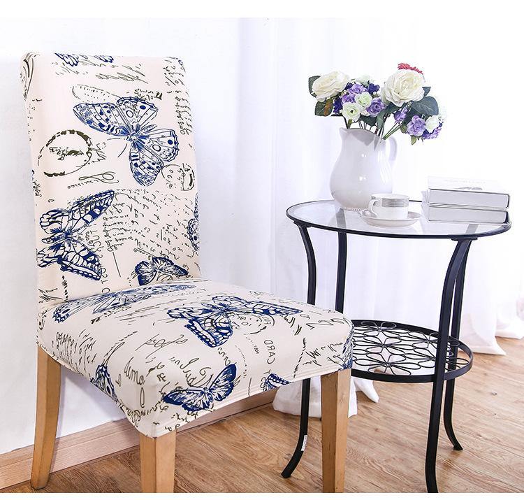 WX-PP3 Elegant Flower Elastic Stretch Chair Seat Cover Dining Room Home Wedding Decor - MRSLM