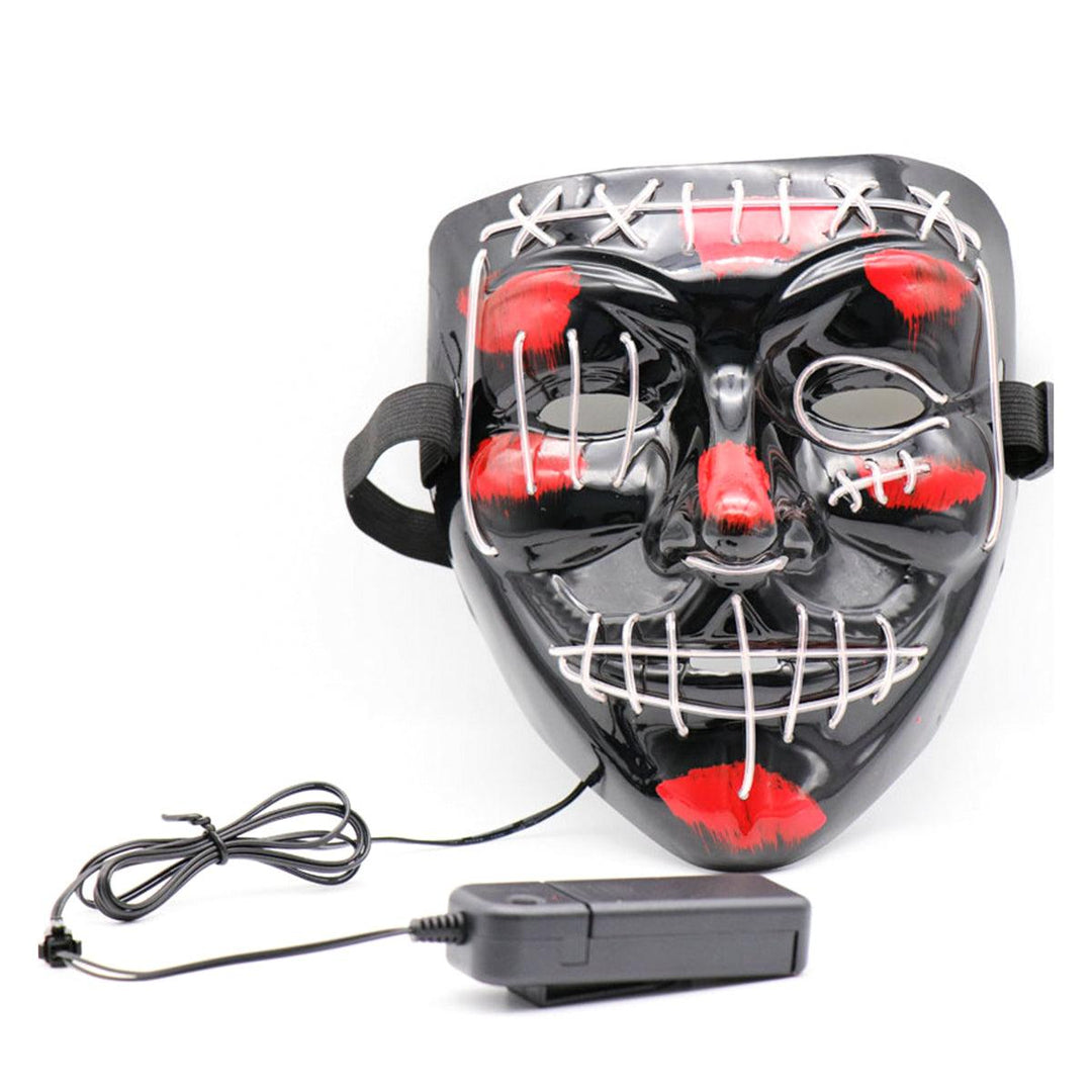 Halloween LED Multicolor Luminous Mask Light Up The Purge Movie Costume Party Mask - MRSLM