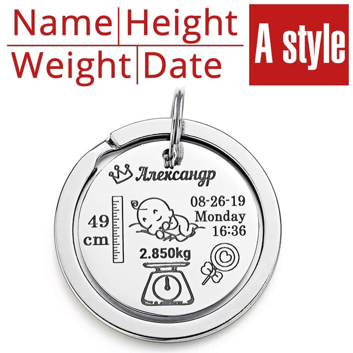 Personalized Keychain with Date of Birth