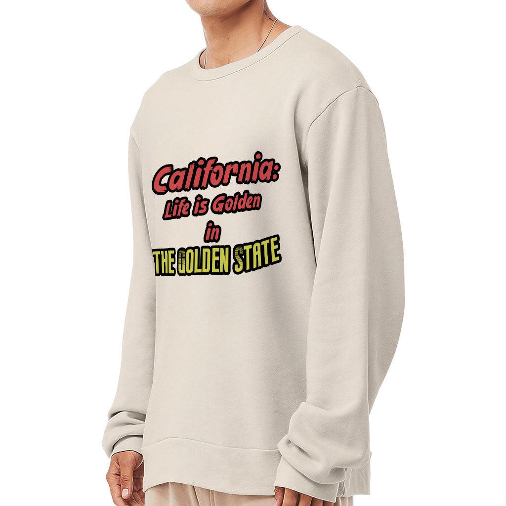 California the Golden State Sponge Fleece Sweatshirt - Trendy Classic Sweatshirt - Cool Design Sweatshirt - MRSLM