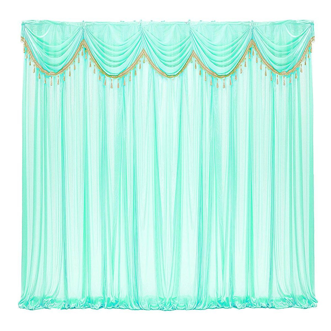 Wedding Party Backdrop Curtains Background Decor Draping Removable Swags Decor - MRSLM